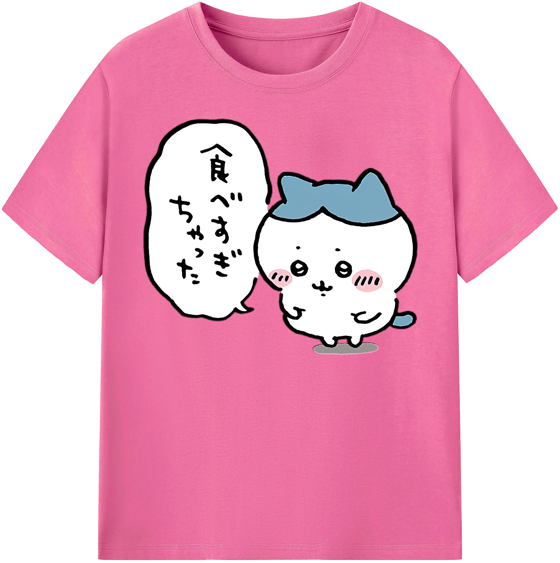 （画像用） ちいかわ ハチワレ Chii-kawa hachiware レディースカジュアルプリントTシャツ（綿100％）